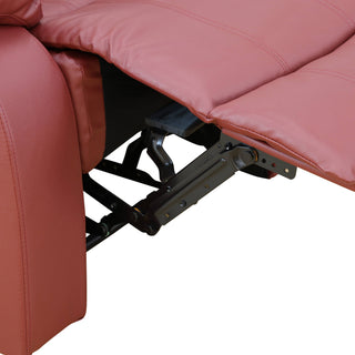 Red Semi PU And PVC 3 Seat Sofa Living Room Sofa