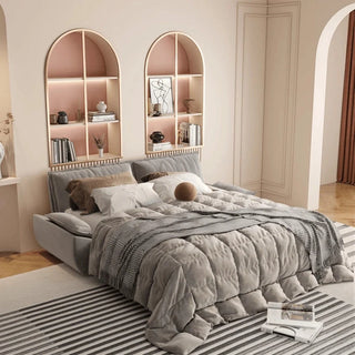 73.2" Queen Pull Out Sofa Bed,3-in-1 Convertible Sleeper Sofa,Multi-Functional Velvet Loveseat Bed,Grey(Old Sku:W1885P154642/W1885P214789,New Sku:W1885S00121)