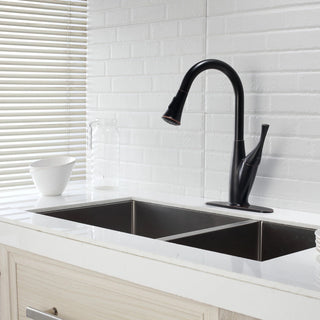 Kitchen Faucet with Pull Out Spraye, Oil-Rubbed Bronze Dweva