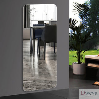 60"x 15" inch Full Body round corner mirror for Living Room Bedroom Cloakroom Wall hanging with hanging hole High quality 5mm silver mirror Explosion-proof glass Dweva