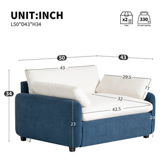 50*43" Oversized Chenille Single Sofa Chair Dweva