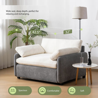 50*43" Oversized Chenille Single Sofa Chair Dweva