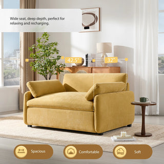 50*43" Oversized Chenille Single Sofa Chair Dweva