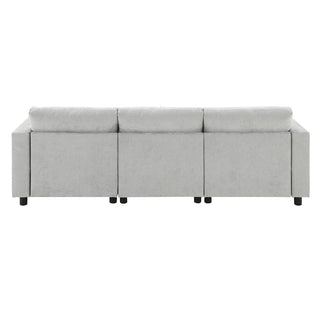 86.5'' U-Shaped Sofa with Storage Pockets Dweva