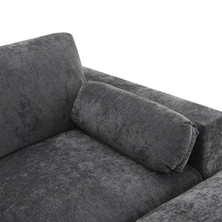 86.5'' U-Shaped Sofa with Storage Pockets Dweva