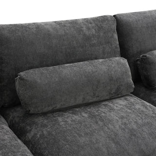 86.5'' U-Shaped Sofa with Storage Pockets Dweva