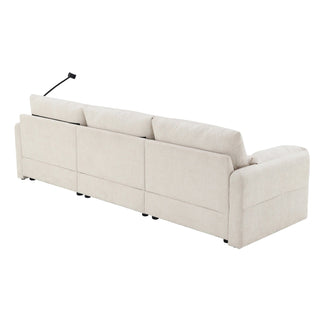 96.5'' L-Shaped Sectional Sofa with Storage Ottoman Dweva
