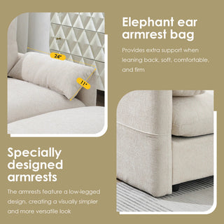96.5'' L-Shaped Sectional Sofa with Storage Ottoman Dweva