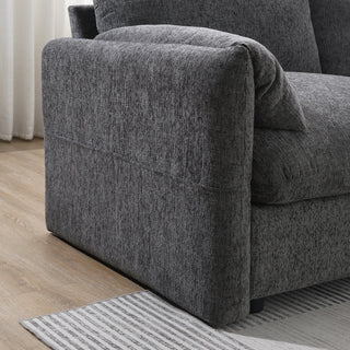 96.5'' L-Shaped Sectional Sofa with Storage Ottoman Dweva