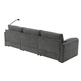 96.5'' L-Shaped Sectional Sofa with Storage Ottoman Dweva