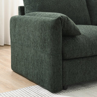 96.5'' L-Shaped Sectional Sofa with Storage Ottoman Dweva