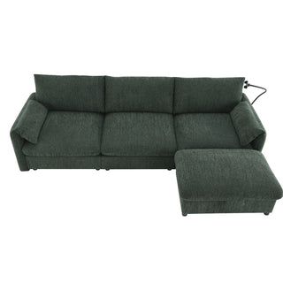 96.5'' L-Shaped Sectional Sofa with Storage Ottoman Dweva