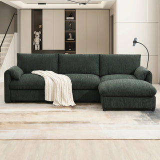 96.5'' L-Shaped Sectional Sofa with Storage Ottoman Dweva