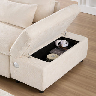 107'' Sectional Sleeper Sofa Bed with Pull Out Couch Dweva