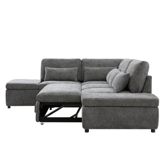 107'' Sectional Sleeper Sofa Bed with Pull Out Couch Dweva