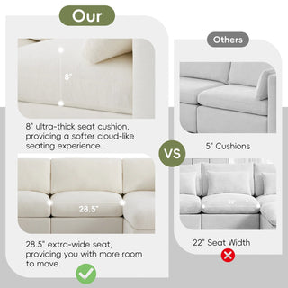 129" Modular Sectional Sofa Dweva