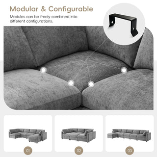 129" Modular Sectional Sofa Dweva