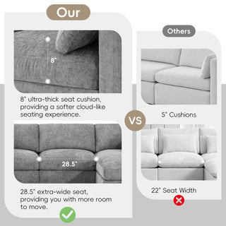 129" Modular Sectional Sofa Dweva