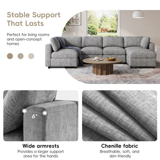 129" Modular Sectional Sofa Dweva