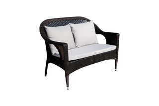 73" 5-Piece Espresso PE(Polyethylene)&Iron Outdoor Sofa Set