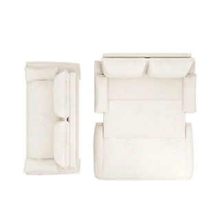 73.2"Queen Pull Out Sofa Bed,3-in-1 Convertible Sleeper Sofa,Multi-Functional Velvet Loveseat Bed,Beige(Old Sku:W1885S00049,New Sku:W1885S00188) Dweva