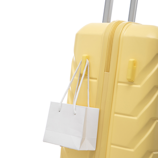 20"/24"/28" 3 pcs/set in ABS Spinner Wheel Luggage, Matching Color , With Combination Lock (Yellow) Dweva