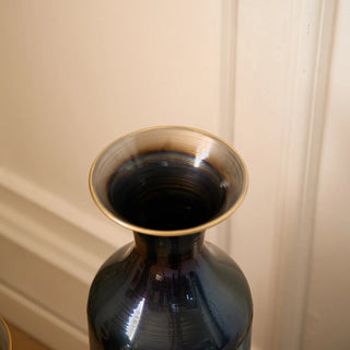 Floor metal vase modern style decoration home droplet shaped white metal vase 3-piece set gorgeous home decoration large glazed metal vase Dweva