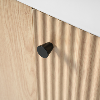 21.6" Wood Bathroom vanity, Combo Cabinet, Bathroom Storage Cabinet, Single Ceramic Sink, Left side storage Dweva