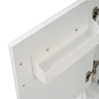 30" White Bathroom Vanity with Sink Combination Set, Bathroom Storage Cabinet with Soft Close Door, 3 Soft Close Drawers and Removable Tray, Solid Wood Frame Dweva