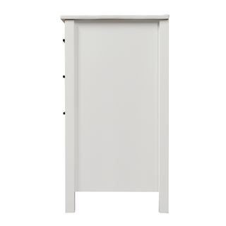 30" White Bathroom Vanity with Sink Combination Set, Bathroom Storage Cabinet with Soft Close Door, 3 Soft Close Drawers and Removable Tray, Solid Wood Frame Dweva