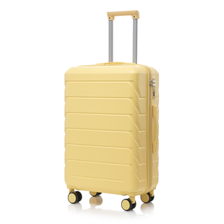 20"/24"/28" 3 pcs/set in ABS Spinner Wheel Luggage, Matching Color , With Combination Lock (Yellow) Dweva