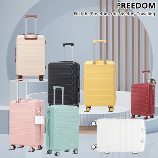 20"/24"/28" 3 pcs/set in ABS Spinner Wheel Luggage, Matching Color , With Combination Lock (Yellow) Dweva