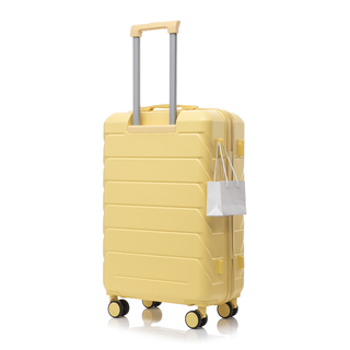 20"/24"/28" 3 pcs/set in ABS Spinner Wheel Luggage, Matching Color , With Combination Lock (Yellow) Dweva