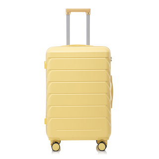 20"/24"/28" 3 pcs/set in ABS Spinner Wheel Luggage, Matching Color , With Combination Lock (Yellow) Dweva