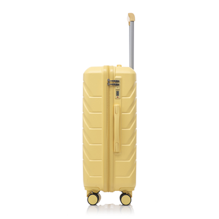 20"/24"/28" 3 pcs/set in ABS Spinner Wheel Luggage, Matching Color , With Combination Lock (Yellow) Dweva