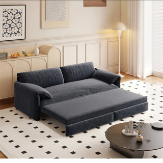 66" Queen Pull Out Sofa Bed, 3-in-1 Convertible Sleeper Sofa with Side Storage,Multi-Functional Velvet Loveseat Bed for Living Room,Bedroom,Apartment,Office.(Old Sku:W1885P154639/W1885P214785) Dweva