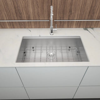 30" Undermount Kitchen Sink - 30*19*9 inch Kitchen Sink Undermount Single Bowl 16 Gauge Stainless Steel Ledge Workstation Kitchen Sinks Dweva