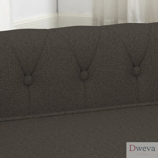 Elegant rectangular pet bed for small and medium-sized dogs, durable elevated dog sofa bed, comfortable dog sofa, modern and fashionable linen fabric dog sofa-Dark Brown Dweva