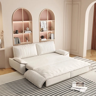 73.2"Queen Pull Out Sofa Bed,3-in-1 Convertible Sleeper Sofa,Multi-Functional Velvet Loveseat Bed,Beige(Old Sku:W1885S00049,New Sku:W1885S00188) Dweva