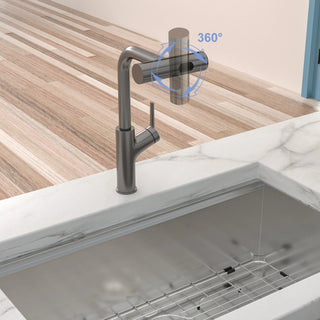 360° Pull-Down Kitchen Faucet with 4 Spray Modes, Gunmetal Black Dweva