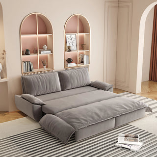 73.2" Queen Pull Out Sofa Bed,3-in-1 Convertible Sleeper Sofa,Multi-Functional Velvet Loveseat Bed,Grey(Old Sku:W1885P154642/W1885P214789,New Sku:W1885S00121) Dweva