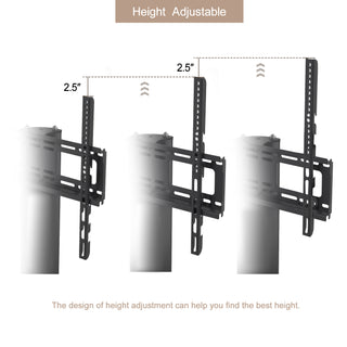 Height and Angle Adjustable Multi-Function Tempered Glass Metal Frame Floor With Lockable Wheels Mobile TV Stand, LCD/Plasma TV bracket 2 Tier Tempered Glass Shelves For Multiple Media Devices