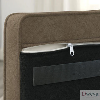 Elegant rectangular pet bed for small and medium-sized dogs, durable elevated dog sofa bed, comfortable dog sofa, modern and fashionable linen fabric dog sofa-Brown Dweva