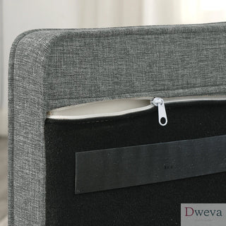 Elegant rectangular pet bed for small and medium-sized dogs, durable elevated dog sofa bed, comfortable dog sofa, modern and fashionable linen fabric dog sofa-Light grey Dweva