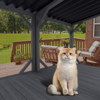 Cat Window Box, 43.3" Catio Outdoor Cat Enclosure with Bug Proof Net for Sunbathing, Napping & Viewing, Window Perch for Large Indoor Cats - All Weather Use, Cat Cage Dweva