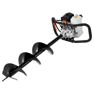 Gas Post Hole Digger 52CC 1450W with 8" Drill Bits & 1 Extension Rod Dweva