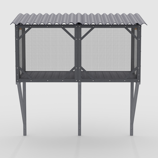 Cat Window Box, 43.3" Catio Outdoor Cat Enclosure with Bug Proof Net for Sunbathing, Napping & Viewing, Window Perch for Large Indoor Cats - All Weather Use, Cat Cage Dweva