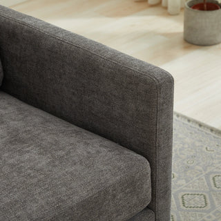 30.7"W Square Upholstered Swivel Accent Chair and Comfy Accent Single Sofa Chair, 360 Degree Club Chair, Lounge Armchair for Living Room Bedroom Apartment Nursery. Charcoal Dweva