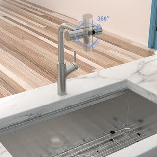 360° Pull-Down Kitchen Faucet with 4 Spray Modes, Brushed Nickel Dweva