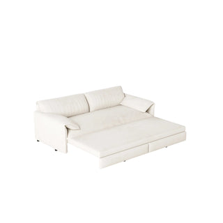 66" Queen Pull Out Sofa Bed, 3-in-1 Convertible Sleeper Sofa with Side Storage,Multi-Functional Velvet Loveseat Bed for Living Room,Bedroom,Apartment,Office.(Old Sku:W1885P214783,New sku:W1885S00113) Dweva